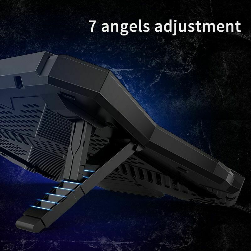 COOLCOLD K40 RGB Laptop Cooler — 6 Fans, 2 USB Ports, LED Display, RGB Lighting & Notebook Stand for 12-17" Laptops - CALCUMART