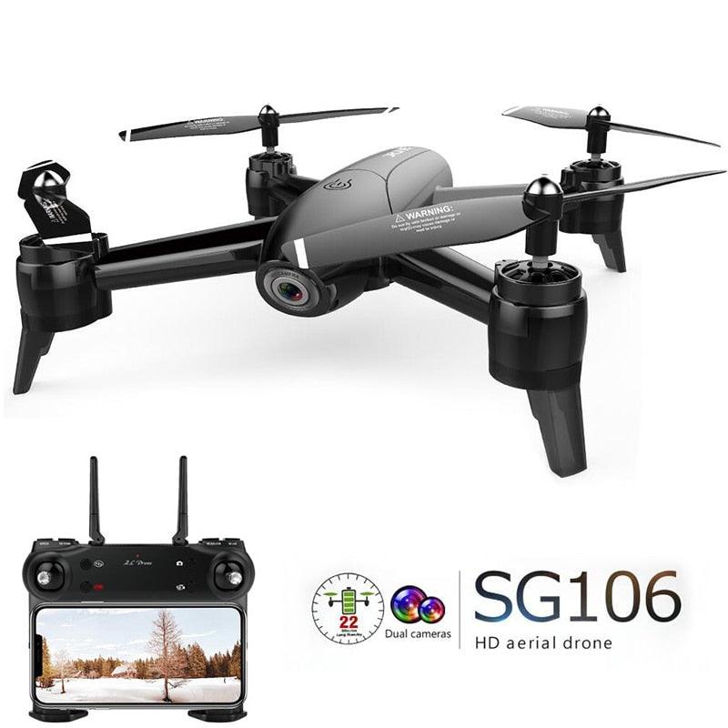 SG106 RC Drone - 1080P HD Dual Camera Optical Flow RC Quadcopter with Real-Time Aerial Video, GPS Positioning, and Ready-to-Fly (RTF) Technology - CALCUMART