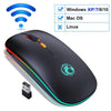 Wireless RGB LED Backlit Bluetooth Mouse for Rechargeable Silent Gaming and Computing - CALCUMART