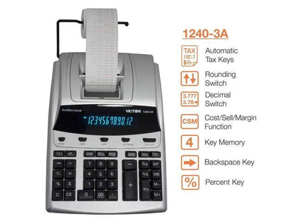 Victor Technology Victor 1240-3A 12-Digit Desktop Calculator, - CALCUMART