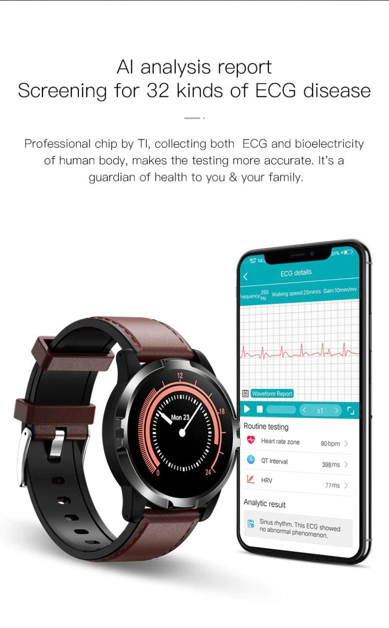 Vilips Smart Watch - Blood Pressure, Sport and Fitness Tracking, ECG Monitoring, and Waterproof Design" - CALCUMART