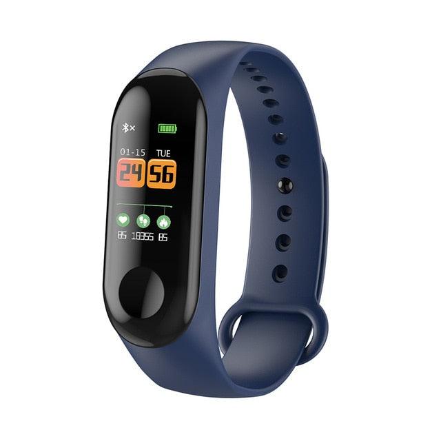 M3 Plus - Smart Fitness Gender-Neutral Bracelet with Color IPS Screen, IP68 Waterproof Rating, Blood Pressure and Oxygen Level Monitoring, Activity Tracker - CALCUMART