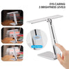 Foldable LED Desk Lamp with Eye-Protection and 3 Dimming Modes for Reading and Study, Rechargeable with Soft Night Light - CALCUMART