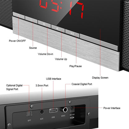 SR100 Plus Bluetooth TV Soundbar - CALCUMART
