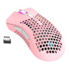 BM600 2.4GHz Wireless Gaming Mouse with 7 Buttons, RGB Backlit, 1600 DPI, Rechargeable, and Honeycomb Design - CALCUMART