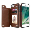RetroCard: Multi-Card Holder PU Leather Case for iPhone - CALCUMART