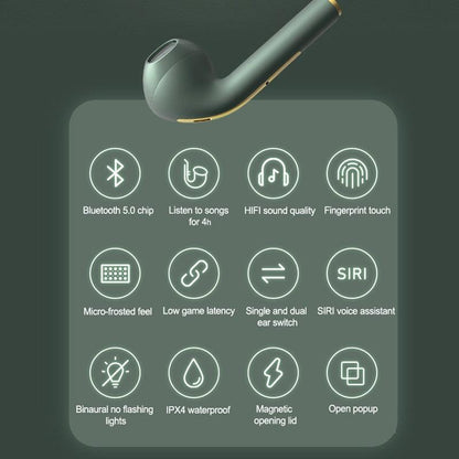 J18 Wireless Bluetooth Earbuds for Mobile Phones with Stereo Sound - CALCUMART
