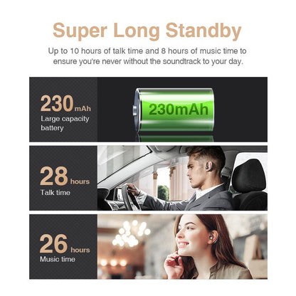 P11 Bluetooth Earbud: Wireless Earphone with HD Microphone for Smartphones - CALCUMART