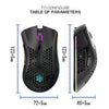 BM600 2.4GHz Wireless Gaming Mouse with 7 Buttons, RGB Backlit, 1600 DPI, Rechargeable, and Honeycomb Design - CALCUMART
