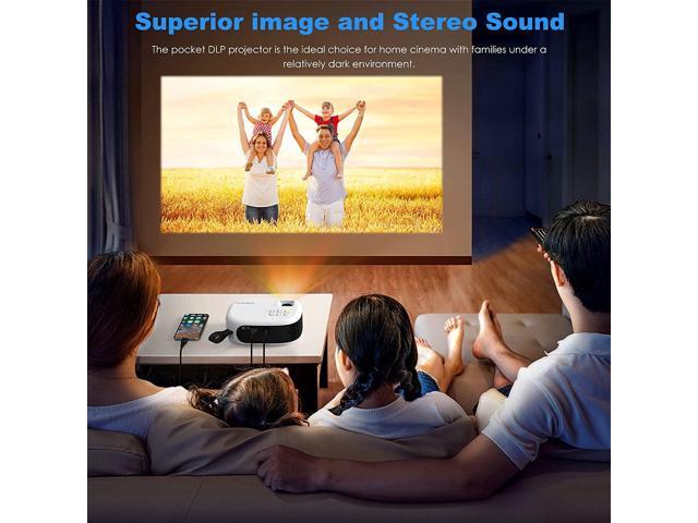 Portable Mini Projector - 1080P Supported, 4500L, HDMI/USB/AV Input, f ...