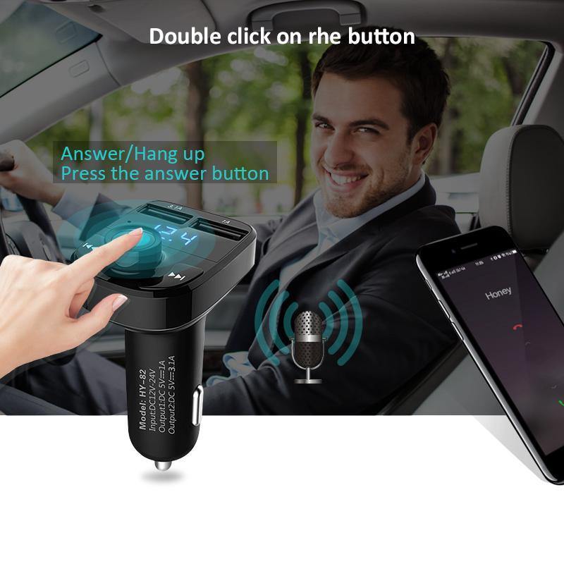 ANLUD Bluetooth Handsfree Car FM Transmitter - CALCUMART