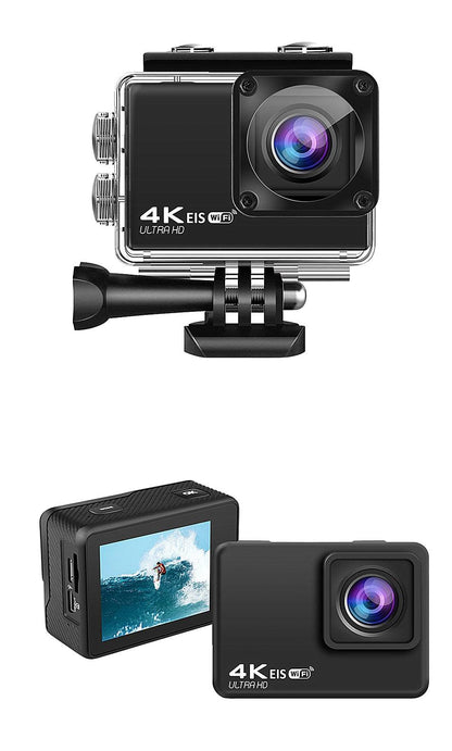 H10 EIS Anti-shake Action Camera Ultra HD 4K / 60fps WiFi 2.0" 170D Underwater Waterproof Cam Helmet Video Go Sport Pro Came - CALCUMART