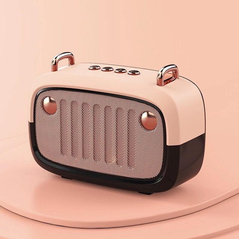 Vintage Portable Bluetooth V5.0 Speaker with Long Work Time and Subwoofer Support for TF Card, U Disk, and FM - CALCUMART