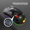 BM600 2.4GHz Wireless Gaming Mouse with 7 Buttons, RGB Backlit, 1600 DPI, Rechargeable, and Honeycomb Design - CALCUMART