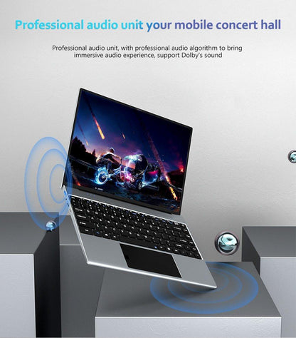 13.5" KUU YoBook Metal Laptop with 3K IPS Display, Intel Pentium J3710, 4GB RAM, 128GB SSD, Windows 10, WiFi, and Type-C Connectivity - CALCUMART