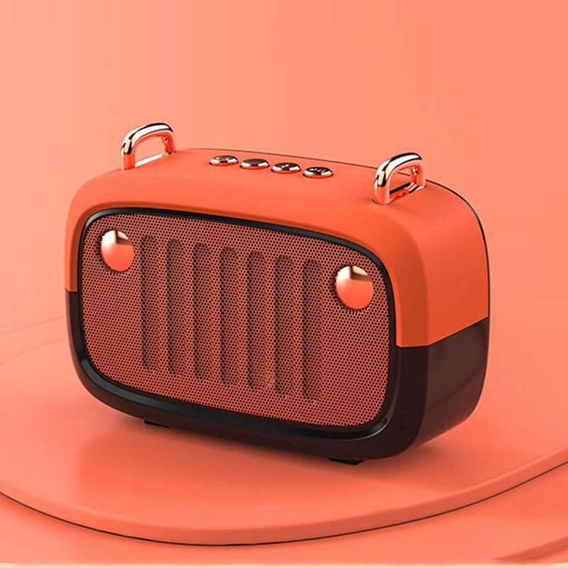 Vintage Portable Bluetooth V5.0 Speaker with Long Work Time and Subwoofer Support for TF Card, U Disk, and FM - CALCUMART