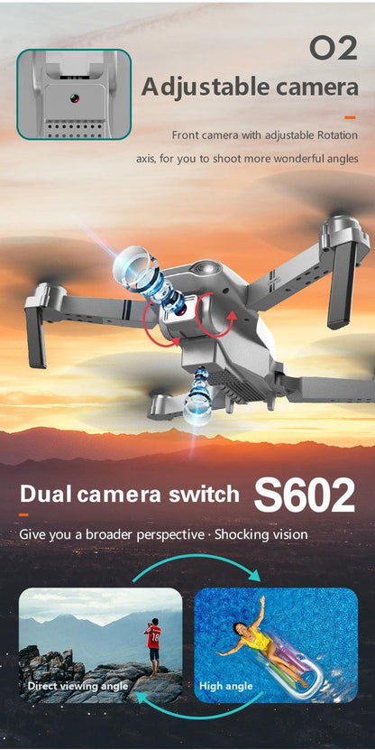 S602 Mini Drone Foldable Aircraft 4K HD WIFI Camera Photography FPV Professional Real-time Transmission Remote Control - CALCUMART