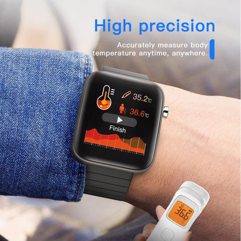 T68 Smart Watch: Body Temperature, Heart Rate, Blood Pressure, Oxygen Monitoring, Fitness Tracker - CALCUMART