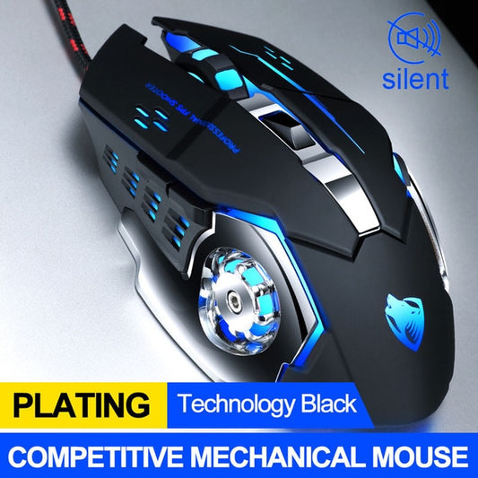 T-WOLF Pro Gaming Wired Mouse: Ergonomic Design, 6 Keys, Adjustable DPI, Custom Macro Settings - CALCUMART