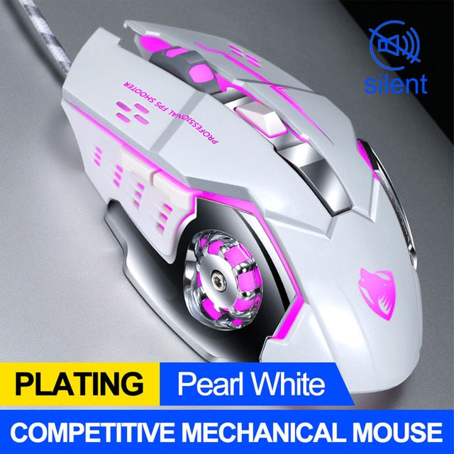 T-WOLF Pro Gaming Wired Mouse: Ergonomic Design, 6 Keys, Adjustable DPI, Custom Macro Settings - CALCUMART