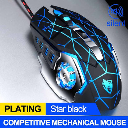 T-WOLF Pro Gaming Wired Mouse: Ergonomic Design, 6 Keys, Adjustable DPI, Custom Macro Settings - CALCUMART