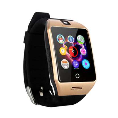Q18 Smartwatch with Bluetooth, Camera, Social Media Sync, SMS Support, SIM and TF Card Compatibility for iOS and Android - CALCUMART
