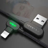 Type-C to USB Double Elbow with Fabric Woven Data Transferring and Charging Cable - CALCUMART